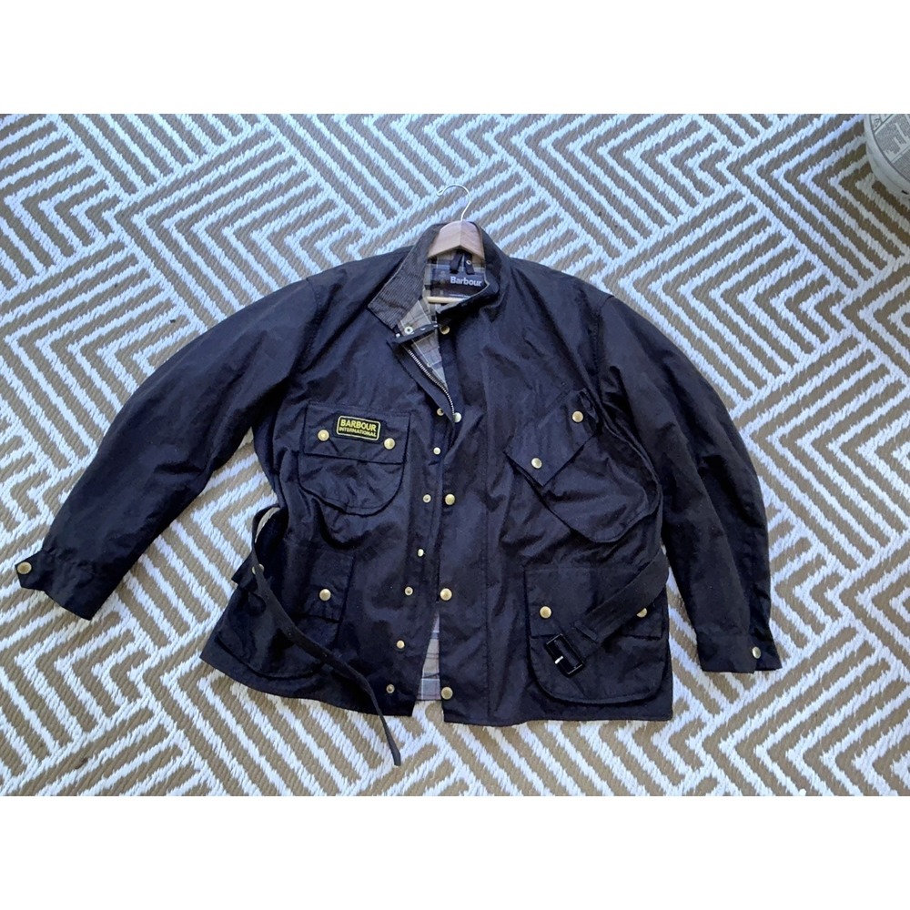 $500 BARBOUR INTERNATIONAL ORIGINAL WAX JACKET XL - Gem